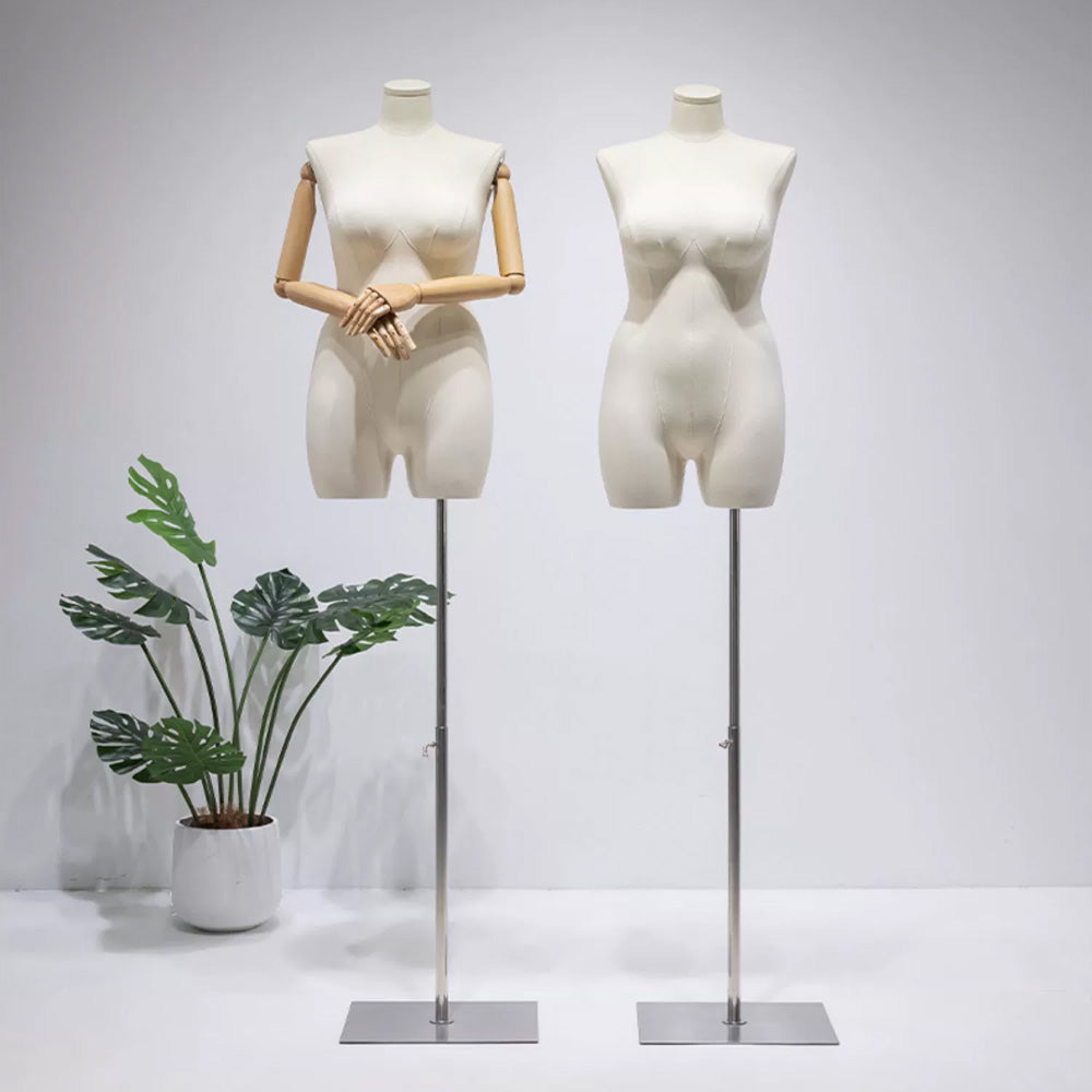 Jelimate Half Body Female Plus Size Mannequin,Women Display Mannequin Torso Plus Size Dress Form,Large Size Clothing Display Dress Form Plus Size Model