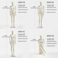 JELIAMTE | Handcrafted Female Mannequin with Articulated Real Wood Arms & Mirror Base