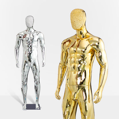 Electroplated Male Mannequin - Full Body Display for Men's Fashion | JELIMATE