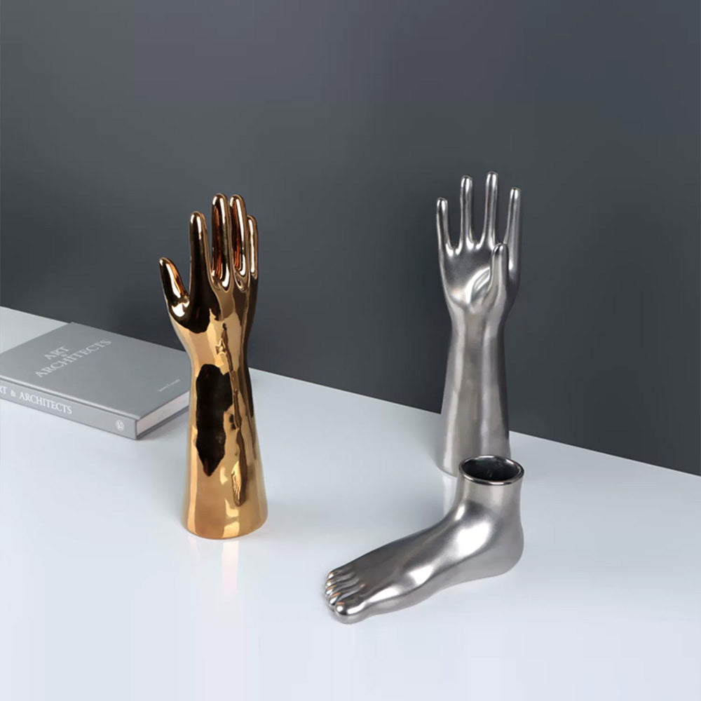 Luxury Plated Mannequin Hand & Foot Display Stand - Gold/Silver Jewelry Display Form