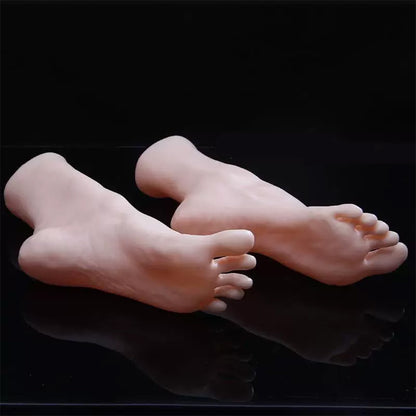 JELIMATE Realistic Female Soft Silicone Foot Mannequin for Shoes Socks Stockings Display