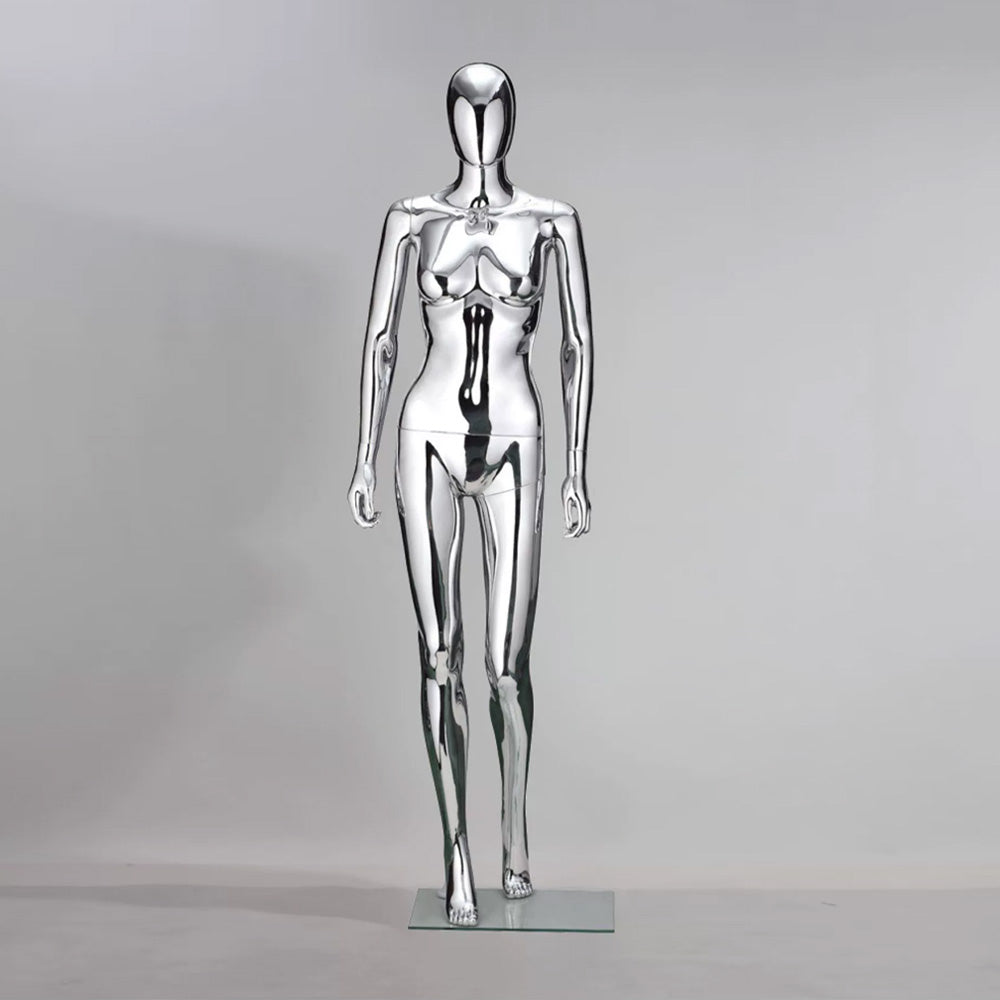 JELIMATE Mirror Silver Plated Full Body Mannequin | Fashion Boutique & Window