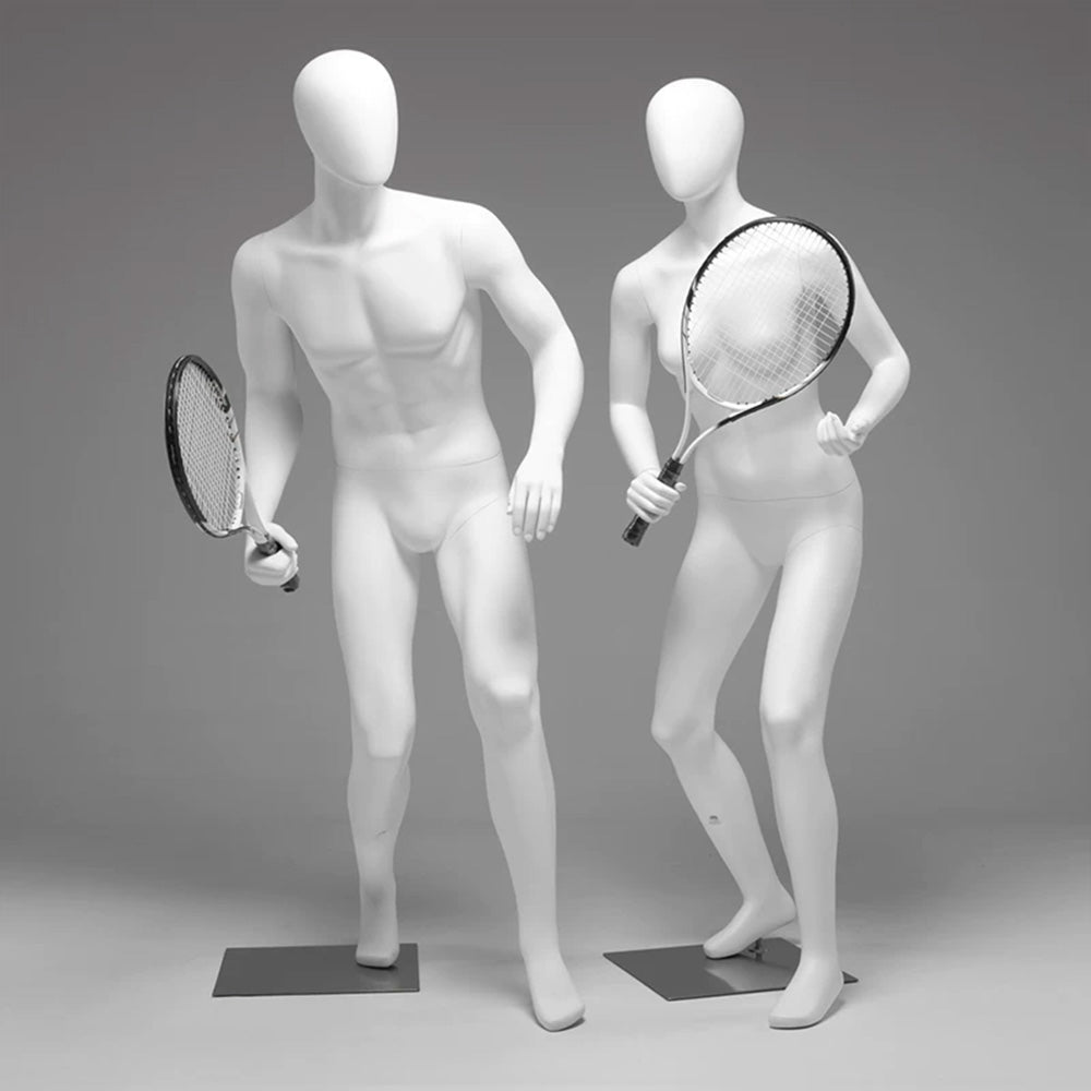 Sports Mannequin Full Body - Golf Tennis Display Prop | Fiberglass Male Female