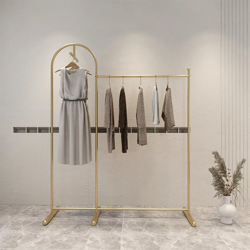 JELIMATE Arched Clothing Rack 66" Floor Standing Boutique Garment Display Stand