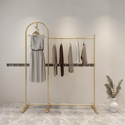 JELIMATE Arched Clothing Rack 66" Floor Standing Boutique Garment Display Stand