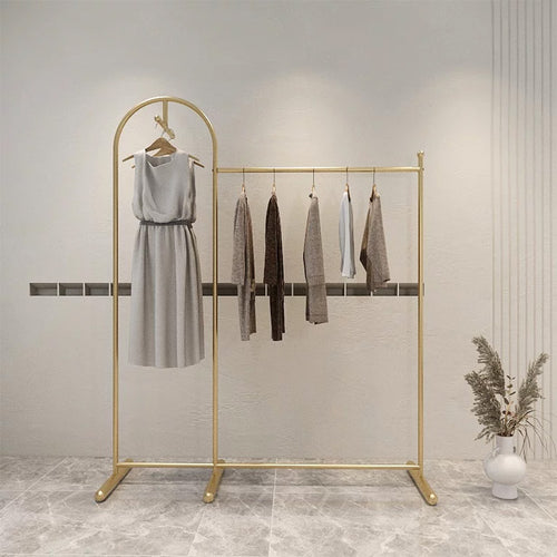JELIMATE Arched Clothing Rack 66" Floor Standing Boutique Garment Display Stand
