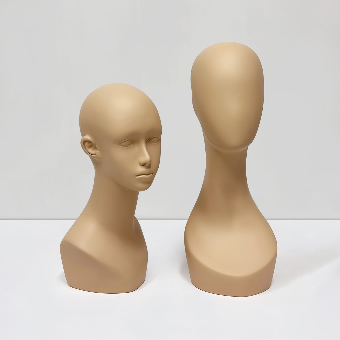 JELIMATE Mannequin Head for Wigs Hats Scarves, Male Female Fiberglass Wig Display Head