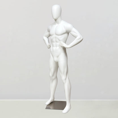 Male Athletic Mannequin - Muscular Fitness Display Mannequin with Detachable Arms and Legs for Sportswear
