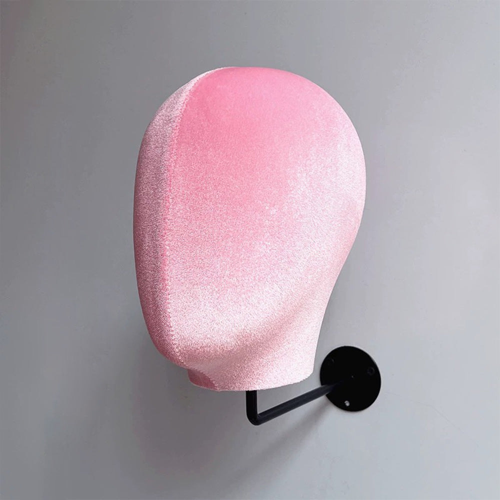 Jelimate Wall Mounted Mannequin Head,Linen/Velvet Mannequin Head With Hanging Base,Hat Display Head Mannequin,Wig Display Stand Manikin Head,Store Display Mannequin Head Stand JMH01