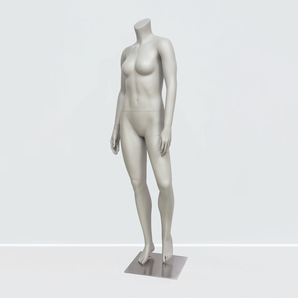Jelimate Female Athletic Headless Mannequin - Fiberglass Display for Activewear