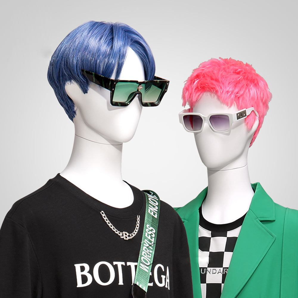 Jelimate Luxury Male BoBo Wigs,Men Short Hair for Clothing Store Mannequin Head Decoration,Men Mannequin Head For Wigs Clothing Dress Form With Wigs