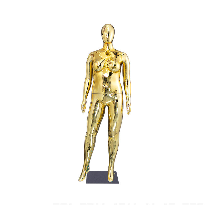 Plus Size Female Mannequin - Electroplated Curvy Full Body Display Model