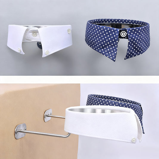 Stainless Steel Wall-Mounted Fashion Shirt Collar Display Stand - Gold/Silver/Rose Gold for Boutique Apparel & Shoes