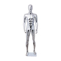 Maniquí de ropa de marca, galvanizado | Expositor de ropa para hombre de cuerpo entero, resina de fibra de vidrio, color dorado