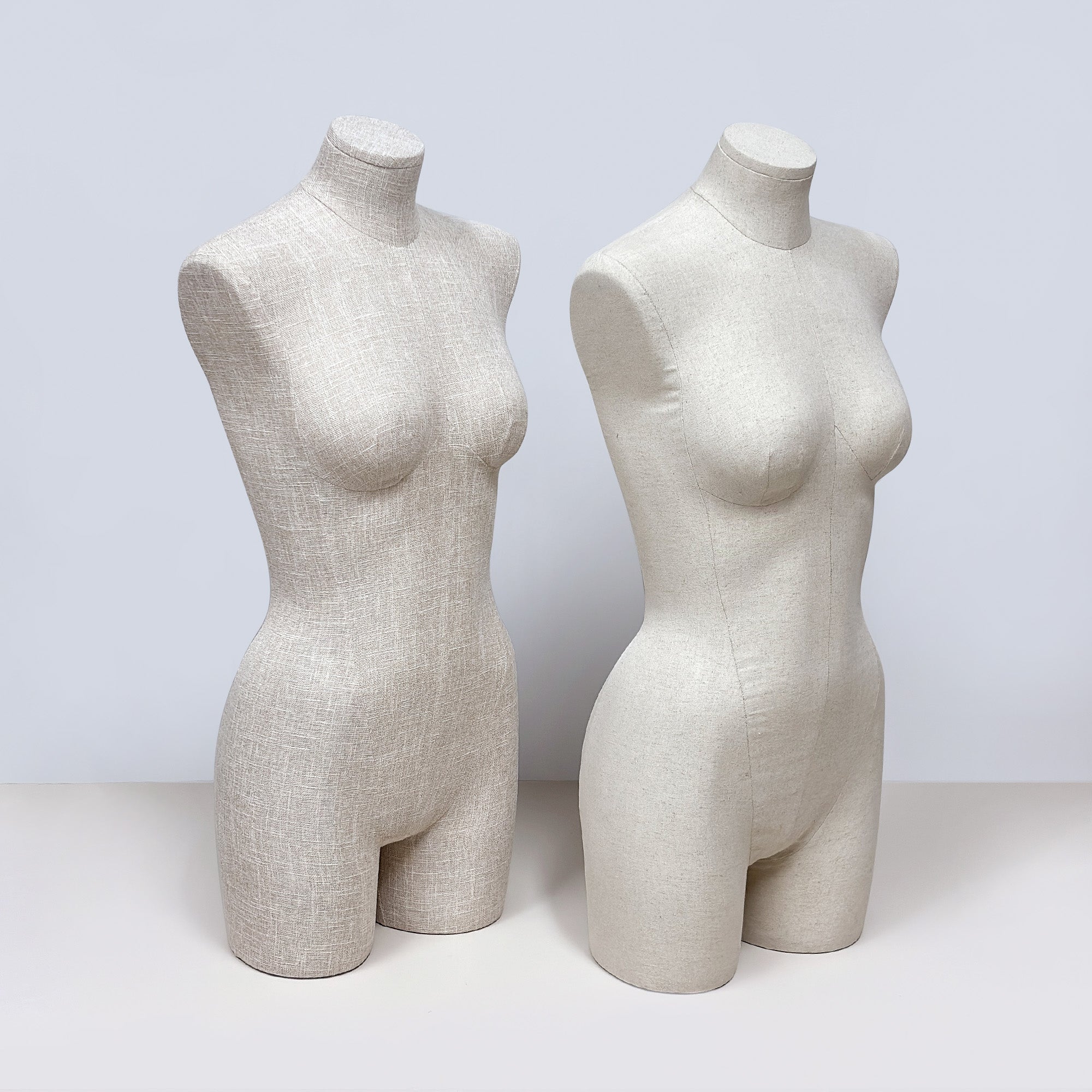 JELIMATE Half Body Mannequin Torso, Linen Dress Form for Lingerie Underwear Display