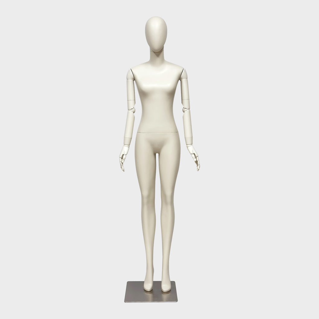 JELIMATE Full Body Female Mannequin Flexible Arms Fiberglass Window Display Dummy