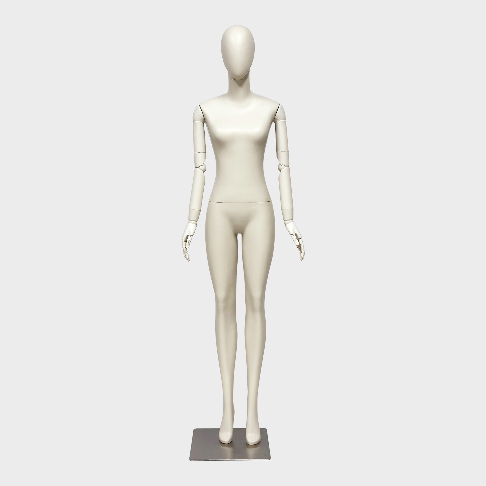 JELIMATE Full Body Female Mannequin Flexible Arms Fiberglass Window Display Dummy
