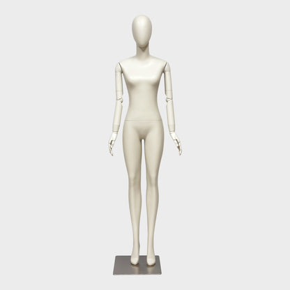 JELIMATE Full Body Female Mannequin Flexible Arms Fiberglass Window Display Dummy