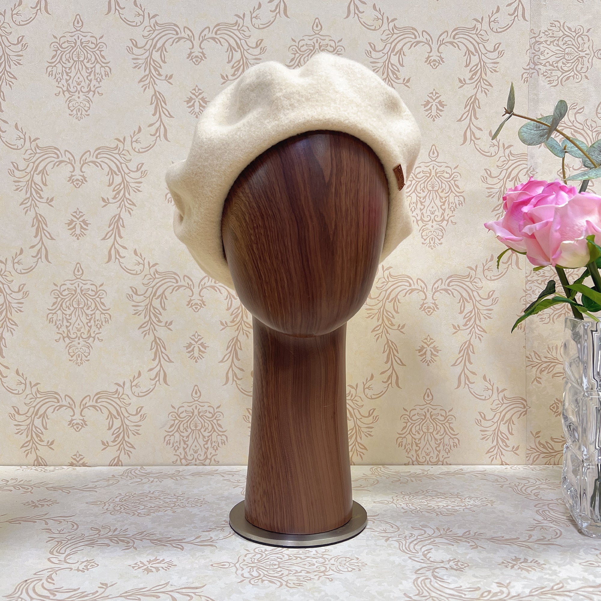 Jelimate Water Transfer Wooden Head Effect Fiberglass Mannequin Head Display,Hat Mannequin Head Dress Form,Sunglasses Headband Display Head Model Props