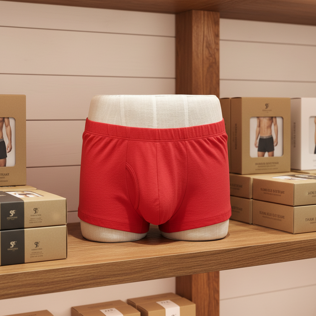 JELIMATE Male Underwear Display Mannequin Bottom – Fiberglass Butt Form with Linen Cover