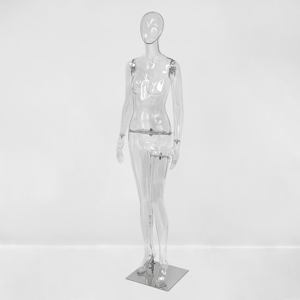 Transparent PE Female Mannequin Full Body Display Form - Clothing Retail Boutique