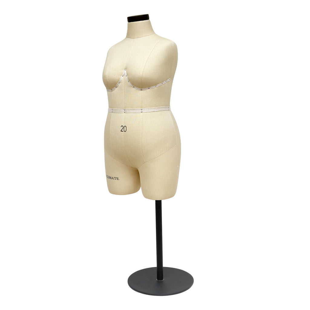 Half Scale Dress Form (1:2) - Plus Size Dress Mannequin (Size 20)