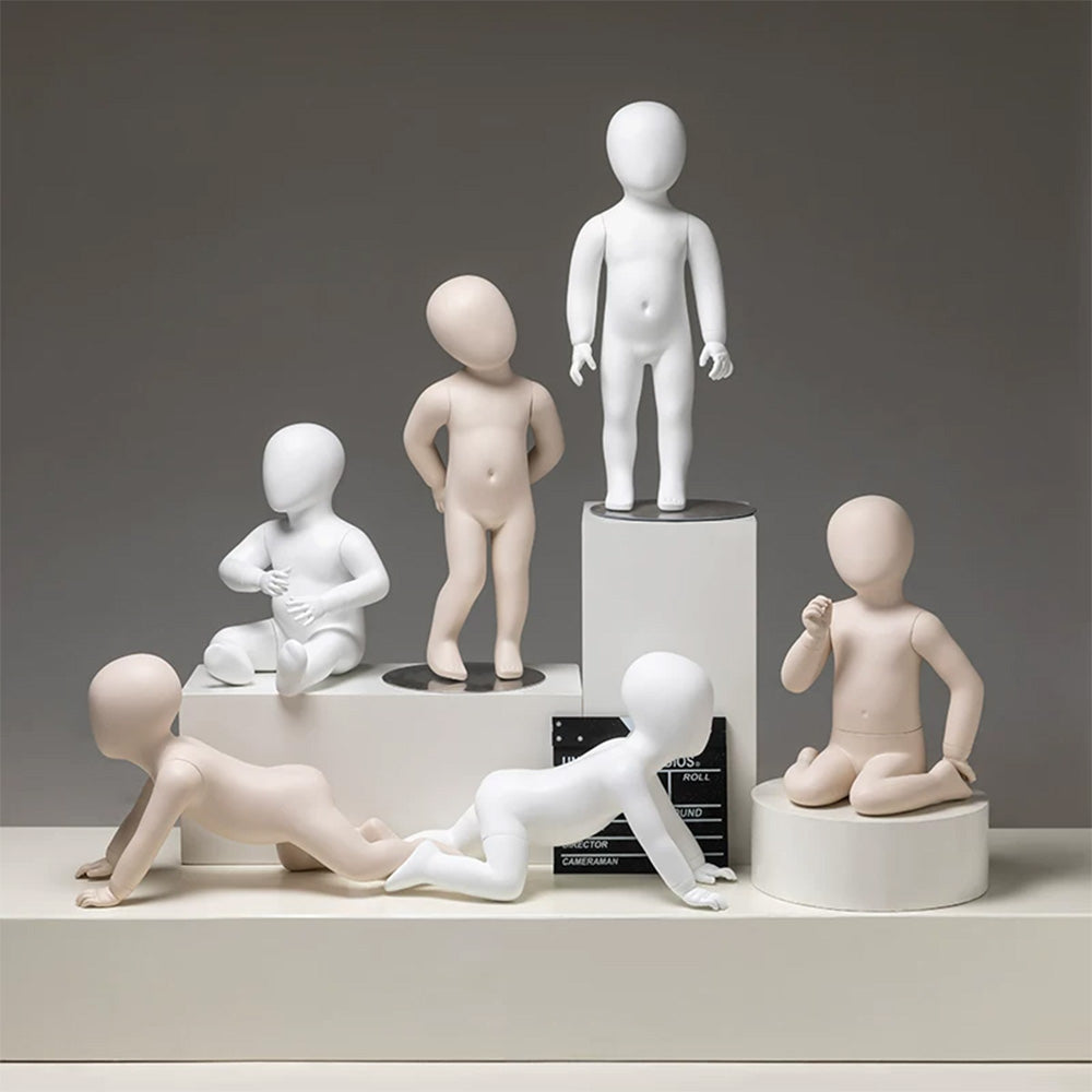 JELIMATE Baby & Toddler Mannequin Full Body Fiberglass | 11 Poses | Ages 6M-3Y