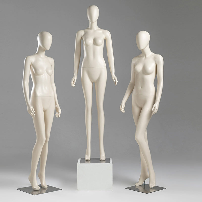 Jelimate Adult Female Sitting Standing Pose Beige Mannequin Full Body,Women Dress Form Beige Dress Form Mannequin,Window Dress Form Clothing Display Model