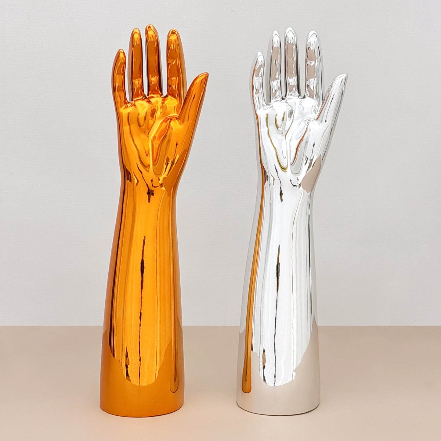 Jelimate Plated Right Hand Full Arm Mannequin – Rose Gold & Silver Jewelry, Watches, Gloves & Wristbands Display