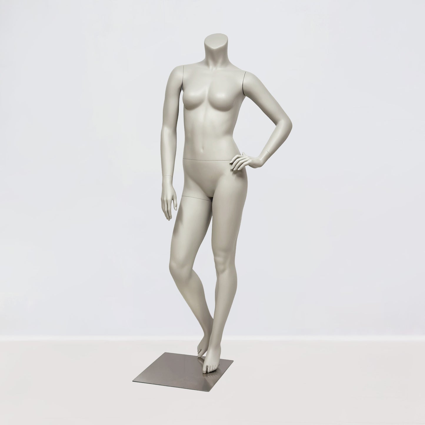 Jelimate Female Athletic Headless Mannequin - Fiberglass Display for Activewear