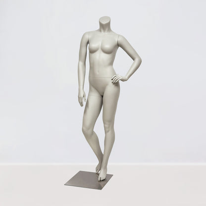 Jelimate Female Athletic Headless Mannequin - Fiberglass Display for Activewear