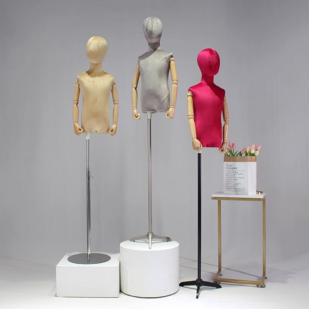 Colorful Velvet Kids Mannequins: Elevate Your Boutique &amp; Product Displays
