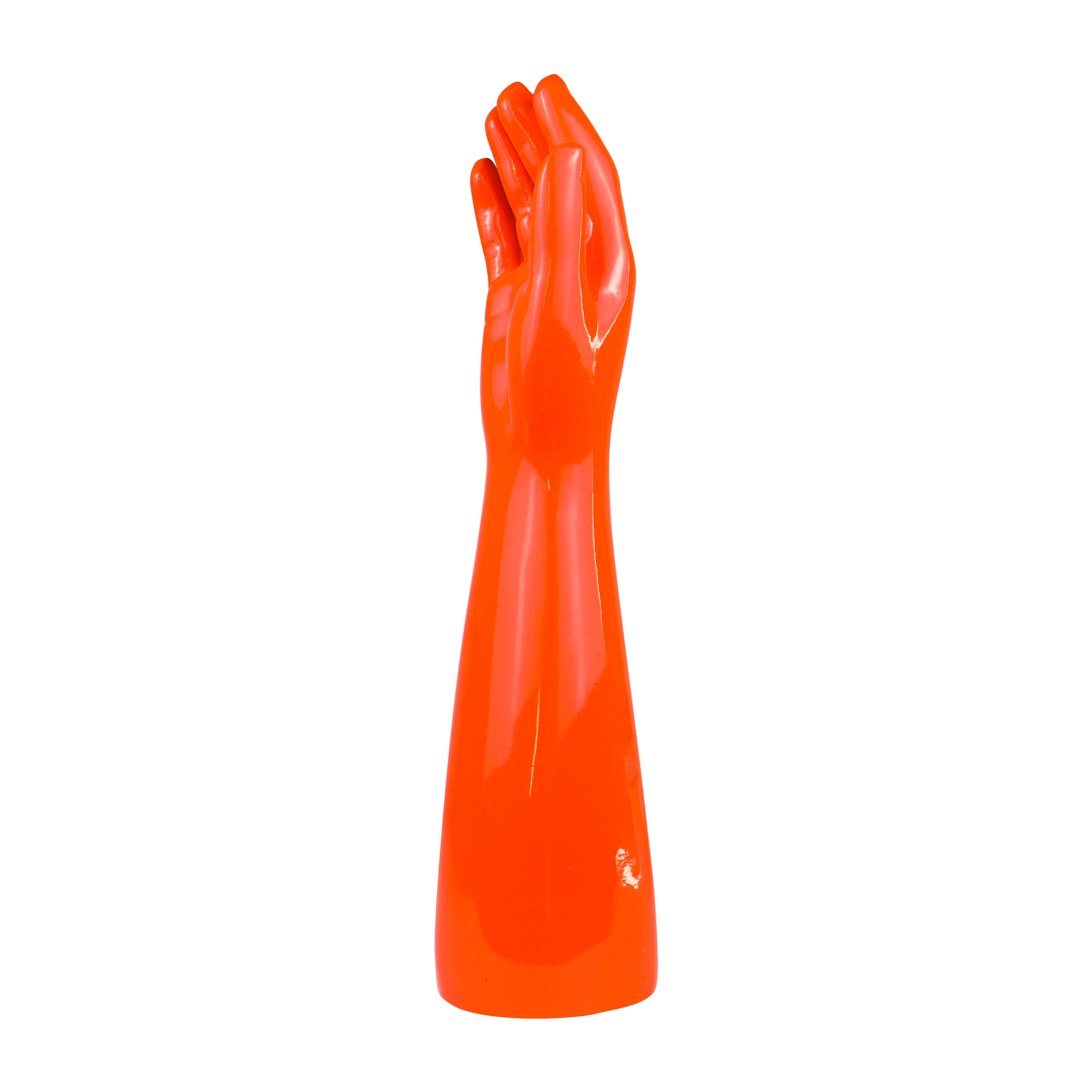Jelimate Glossy Orange Right Hand Full Arm Mannequin – Gloves, Headphones & Sports Accessories Display