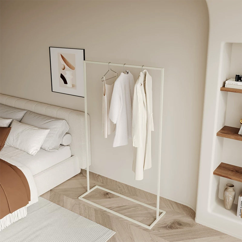 JELIMATE Freestanding Metal Clothing Garment Rack Display Stand for Boutique Bedroom