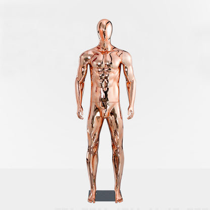 Maniquí masculino de cuerpo entero - Modelo deportivo musculoso galvanizado de 192 cm 
