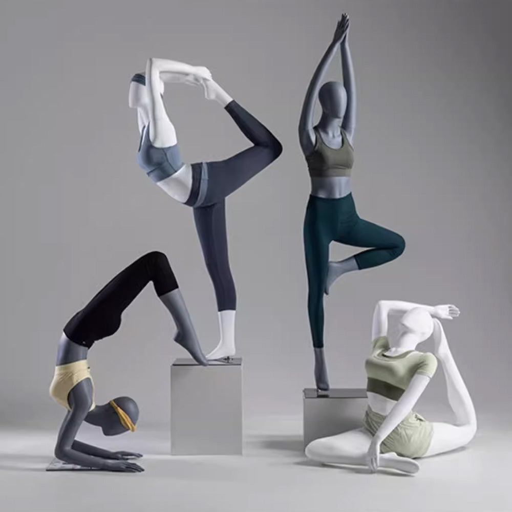 Full Body Female Yoga Mannequin - 8 Dynamic Poses