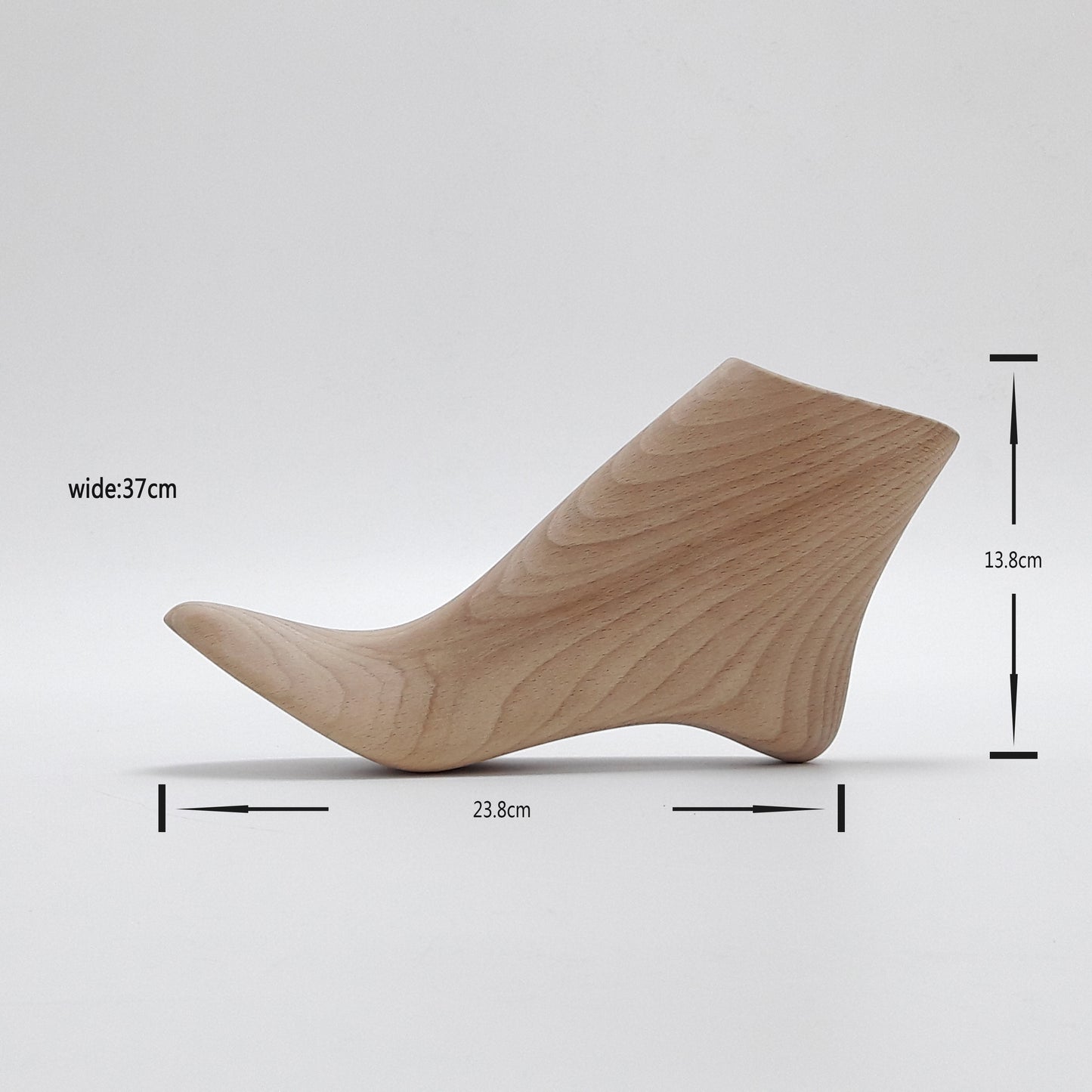 JELIMATE Wooden Foot Mannequin Flat & High Heel Beech Wood Shoe Sock Display Prop