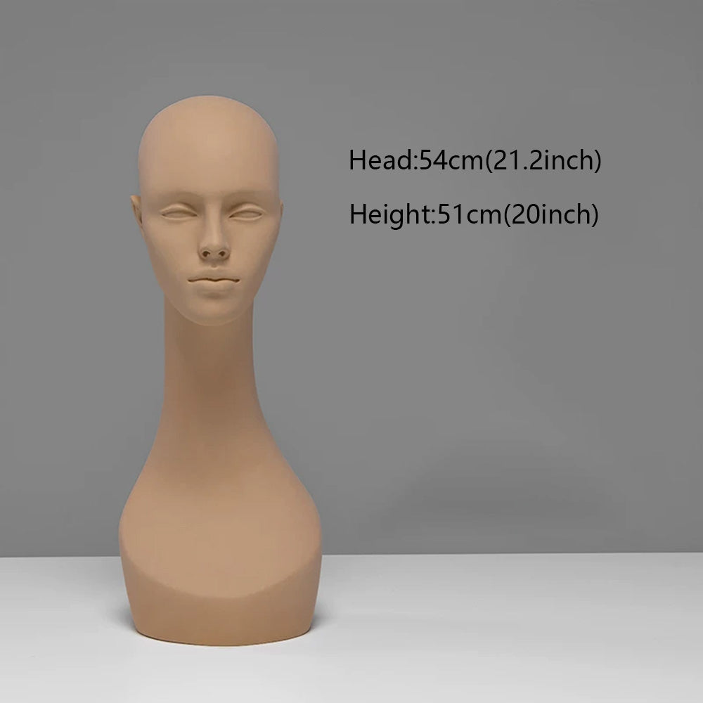 JELIMATE Mannequin Head for Wigs Hats Scarves, Male Female Fiberglass Wig Display Head
