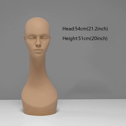 JELIMATE Mannequin Head for Wigs Hats Scarves, Male Female Fiberglass Wig Display Head