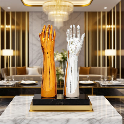 Jelimate Plated Right Hand Full Arm Mannequin – Rose Gold & Silver Jewelry, Watches, Gloves & Wristbands Display