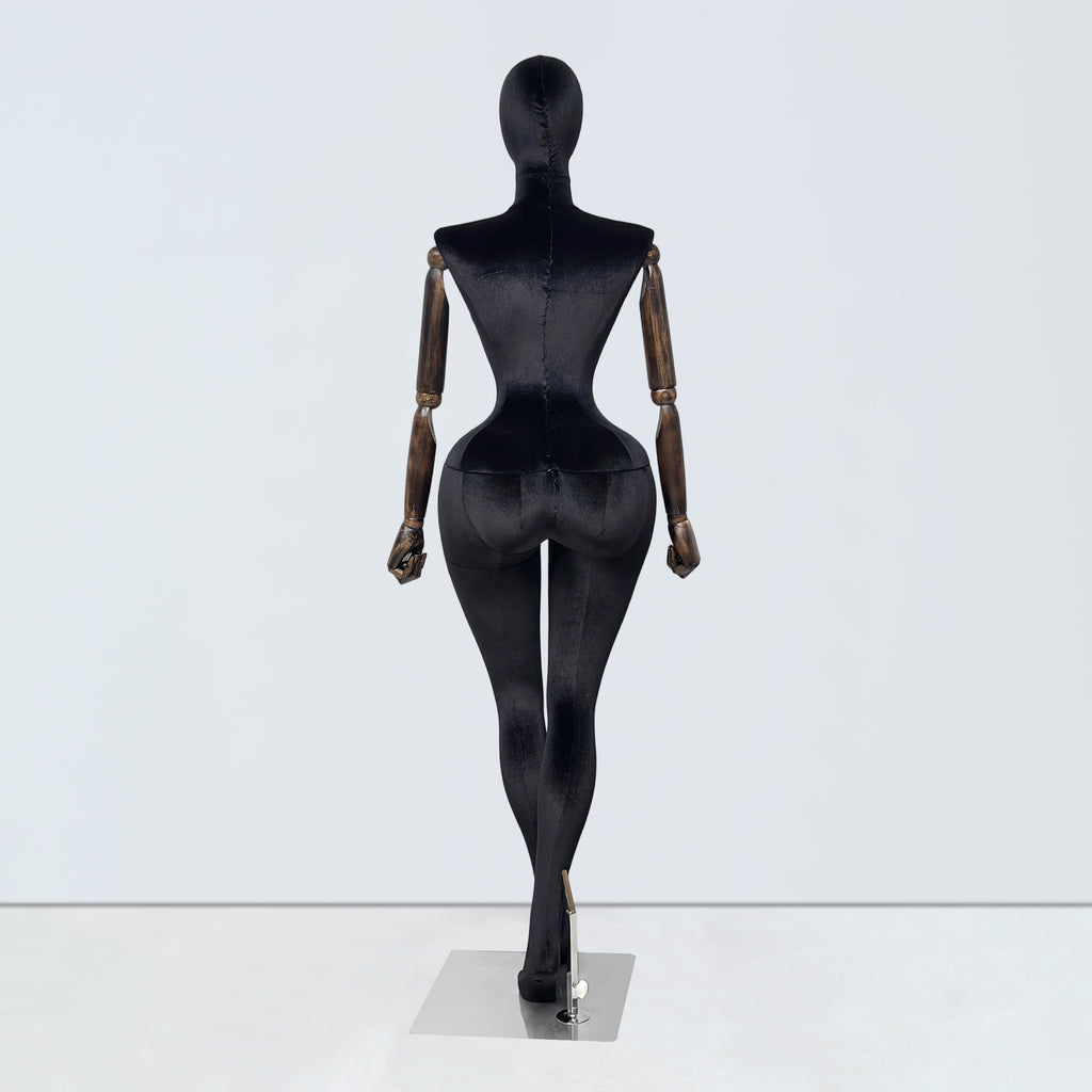 JELIMATE Plus Size Velvet Female Mannequin | Curvy Hourglass Full Body Display Form