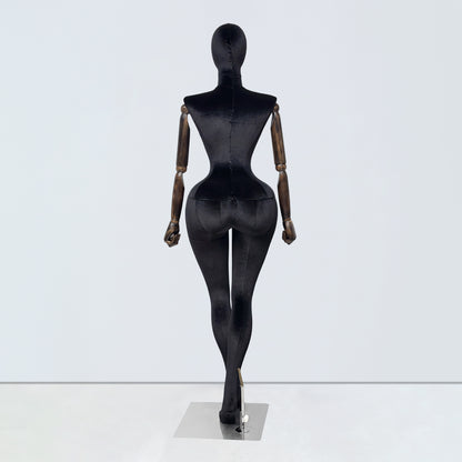 JELIMATE Plus Size Velvet Female Mannequin | Curvy Hourglass Full Body Display Form