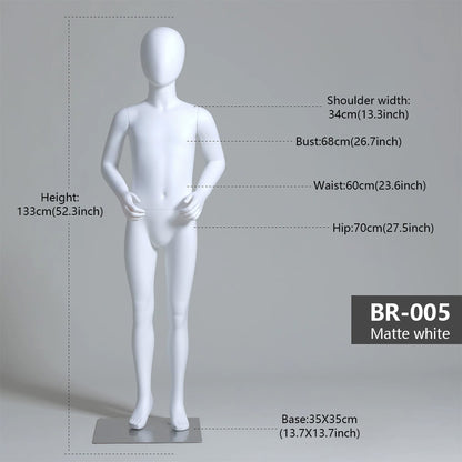 JELIMATE Kids Sport Full Body Mannequin | Athletic Children Clothing Display Form for Ages 2–12