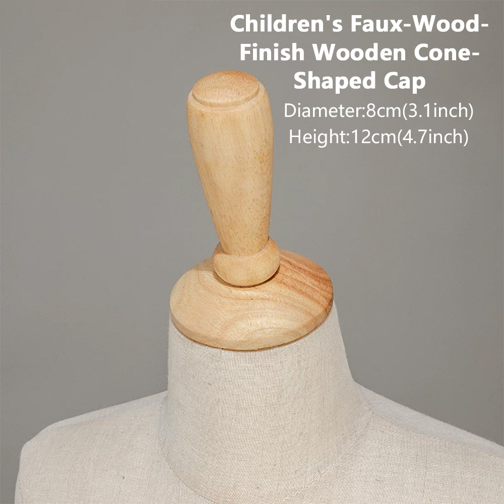 JELIMATE Wooden Mannequin Head Cap | Antique & Flat Top Cover for Display Dress Forms