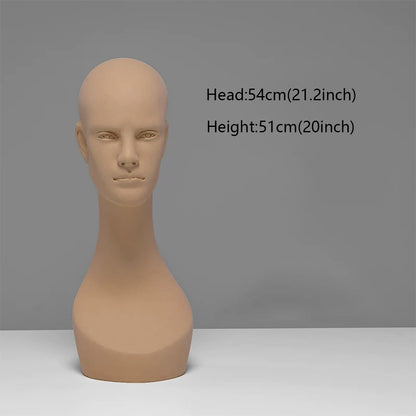 JELIMATE Mannequin Head for Wigs Hats Scarves, Male Female Fiberglass Wig Display Head