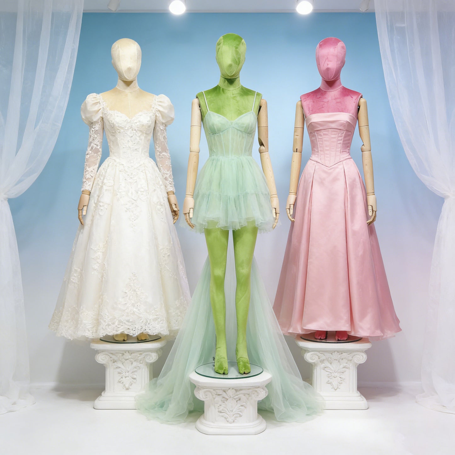 Colorful Female Full Body Mannequin - 71.6" Premium Fiberglass Adjustable Display Mannequin