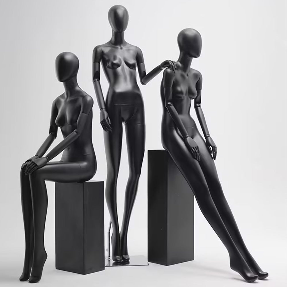 JELIMATE Premium Flexible Articulated Female Mannequin | High-End Window Display & Fashion Photography Poseable Dress Form (Standing & Sitting Models)