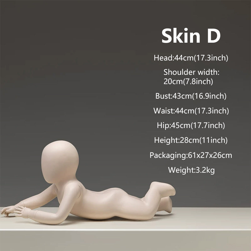JELIMATE Baby & Toddler Mannequin Full Body Fiberglass | 11 Poses | Ages 6M-3Y