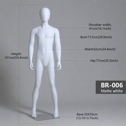 JELIMATE Kids Sport Full Body Mannequin | Athletic Children Clothing Display Form for Ages 2–12