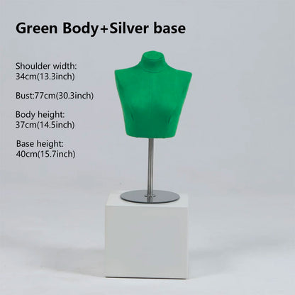 Suede Bust Mannequin for Lingerie Display - Handcrafted Matte Finish Display Prop